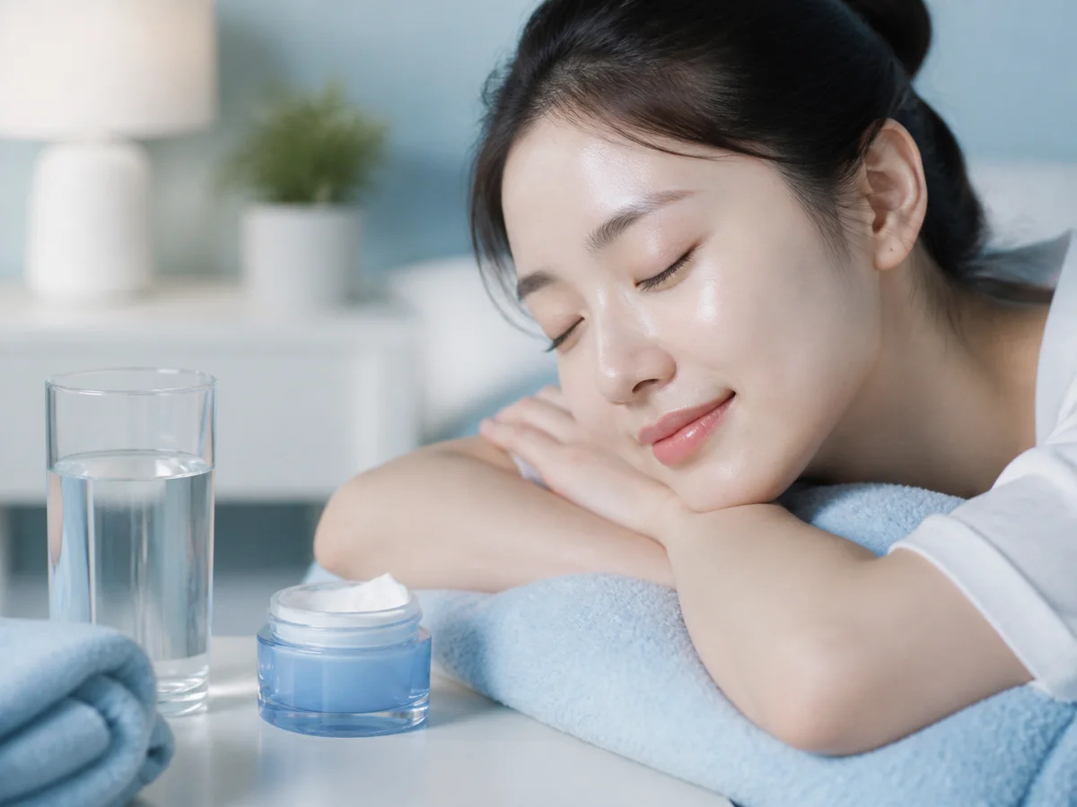 초음파 리프팅 뒤 회복과 경과 관찰을 위한 차분한 장면