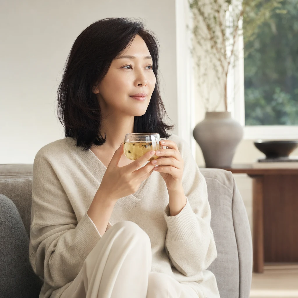 따뜻한 허브티와 함께 편안하게 보내는 회복 시간 — 울쎄라 후 관리